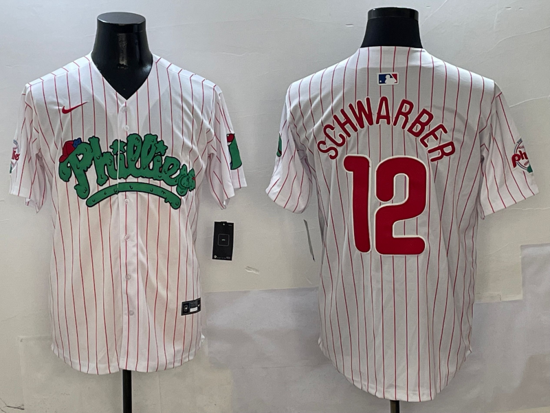 Men's Philadelphia Phillies Kyle Schwarber #12 White Jersey